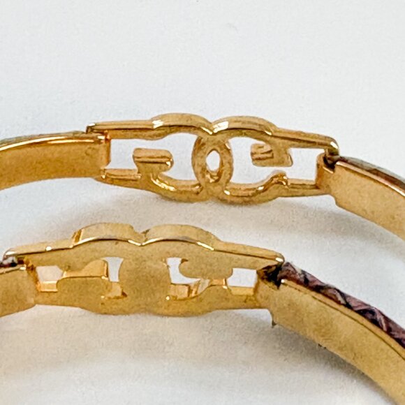 Gucci Set of 2 Snakeskin Bangles, Vintage Gucci Bracelets, Y2K Gucci Bracelets - Picture 11 of 11